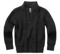 Brandit Niños Marine Pullover Troyer Ajuste regular Manga largas Puente Negro