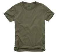 Brandit Niños T-Shirt Respirable Algodón Corte recto Cuello Rojoondo Oliva