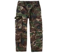 Brandit Pantalones para Niños Pure Vintage – Ajuste holgado cargo senderismo – Woodland 170/176