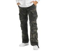 Brandit Pantalones Pure Vintage Hombre Pantalones Cargo Antracita 100% algodón Ancho