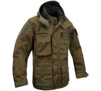 Brandit Performance Outdoor Chaqueta Abrigo Táctico Encapuchado Hidrófugo Oliva