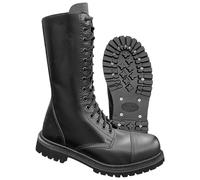 Brandit Phantom Botas 14 Ojete Hombres Militar Cuero Policía Tapa De Acero Negro