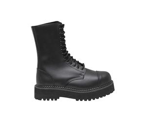 Brandit Plateau Phantom - Botas militares y tácticas con ojales para hombre, color negro, 14 agujeros, talla 44