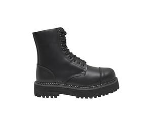 Brandit Plateau Phantom Eyelet Boots, Bota táctica y Militar Hombre, Negro 10 Agujeros, 43 EU