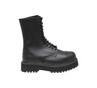 Brandit Plateau Phantom Eyelet Boots, Bota táctica y Militar Hombre, Negro con 14 Agujeros, 43 EU