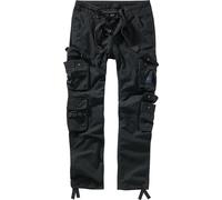 Brandit Pure Vintage Hombre Pantalones Cargo Negro Ancho