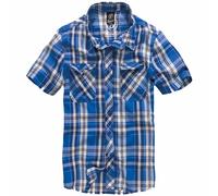 Brandit Roadstar Camisa Cuadros Hombre Manga Corta Regular Algodón