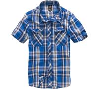 Brandit Roadstar Camiseta Camisa de Cuadros Manga Corta a 100% Algodón Verano