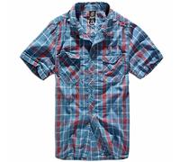 Brandit Roadstar Camiseta S-5XL Hombre Camisa de Cuadros Manga Corta Casual