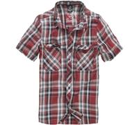 Brandit Roadstar Comprobado Algodón Franela Hombres Manga Corta Camiseta Roja