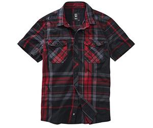 Brandit Roadstar Hombre Camisa Manga Corta Rojo 100% algodón Regular