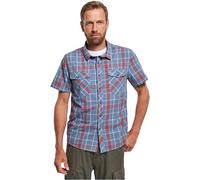 Brandit Roadstar Shirt Short Sleeve, color: red/blue, size: 3XL