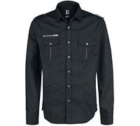 Brandit Rockstar Hombre Manga Larga Negro S 65% poliéster, 35% algodón Regular