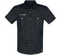 Brandit Rockstar T/C Hombre Camisa Manga Corta Negro XL 65% poliéster, 35% algodón Regular