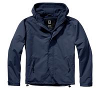 Brandit Rompevientos Cremallera Frontal Hombre Encapuchado Excursionismo Navy