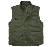 Brandit Safari Weste Outdoor Funcional Hombre Bolsillos Negro Oliva