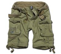 Brandit Savage Vintage Shorts, Pantalones Cortos Cargo Hombre, Verde Oliva, 3XL