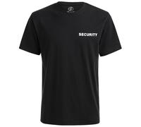 Brandit Security T-shirt Hombres Cuello Redondo Llanura Algodón Trabajo Negro