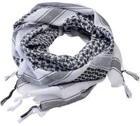 Brandit Shemag Headwear multifuncional, Blanco/Negro, Talla única