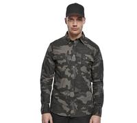 Brandit Slim Fit Shirt Long Sleeve, Color: darkcamo, Size: XXL