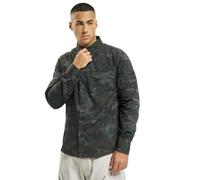 Brandit Slim Fit Shirt Long Sleeve, color: woodland, size: M