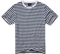 Brandit Stripe Jersey Camiseta, blanco-azul, tamaño XL para Hombres