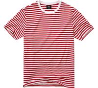 Brandit Stripe Jersey Camiseta, Rojo/Blanco, Talla XXL