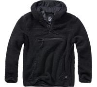 Brandit Sudadera con capucha Teddyfleece Worker Pullover en negro M