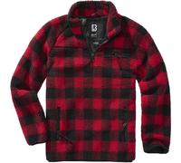 Brandit Sudadera Hombre Teddyfleece Troyer Rojo/Negro XXL