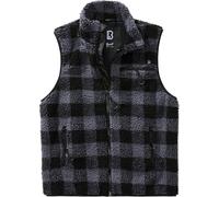 Brandit Teddyfleece Chaleco, negro/gris, Talla 3XL