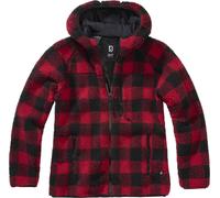 Brandit Teddyfleece Chaqueta de dama, rojo/negro, Talla XS