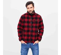 Brandit Teddyfleece Chaqueta De Moda Mullido Calentar Hombre Invierno Rojo/Negro