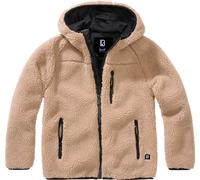 Brandit Teddyfleece Hodded Chaqueta infantil, camello, Talla 122-128