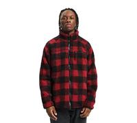 Brandit Teddyfleece Jacket, Color: red/black, Size: 3XL