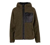Brandit Teddyfleece Jacket Hood 15y. Limited Edition Chaqueta, Verde Oliva, XL Mujeres