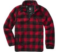 Brandit Teddyfleece Jersey, negro/rojo, Talla S