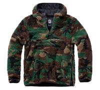 Brandit Teddyfleece Obrero Chaqueta Jersey Half Cremallera Front Pocket Exterior