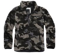 Brandit Teddyfleece Troyer Calentar Ropa Calle Mullido Moda Invierno Dark Camo