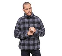 Brandit Teddyfleece Jersey, negro-gris, tamaño L para Hombres