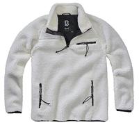 Brandit Teddyfleece Troyer Sudadera Hombre, Blanco, L