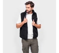 Brandit Teddyfleece Worker Chaleco Moda Hombre Calentar Invierno Calle Negro