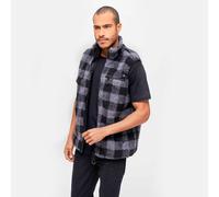 Brandit Teddyfleece Worker Chaleco Moda Hombre Mullido Calentar Calle Negro/gris