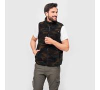 Brandit Teddyfleece Worker Chaleco Moda Hombre Mullido Calentar Woodland Camo