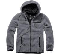 Brandit Teddyfleece Worker Chaqueta, negro-gris, tamaño M para Hombres