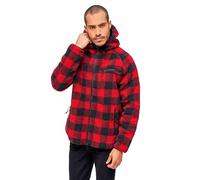 Brandit Teddyfleece Worker Jacket, color: red/black, size: L