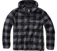 Brandit Teddyfleece Worker Jersey, negro/gris, Talla 5XL