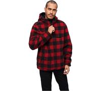Brandit Teddyfleece Worker Jersey, negro-rojo, tamaño 5XL para Hombres