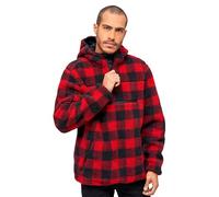 Brandit Teddyfleece Worker Jersey, negro-rojo, tamaño L para Hombres