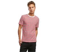 Brandit Top Manga Larga Hombre Camiseta Rojo-Blanco L 100% algodón Regular