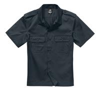 Brandit U.S. Camisa 1/2 Trabajo Seguridad Ejército Marcha Uniforme Larga Negro